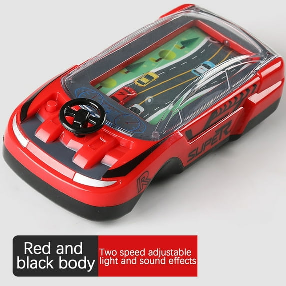 ToyKingdee Racing Car Breakthrough Handheld Game Machine Simulation Driving of The Vehicle Dual Player Mode, Racing Car Game Steering Wheel Interactive Educational Learning Race Truck