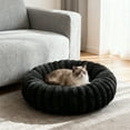 thumbnail image 1 of ToyKingdee Round Cat Bed Kitten Beds, Donut Small Cats Bed, Washable Super Soft Plush Faux Fur Pet Beds with Anti-Slip Bottom, Cat Cave Beds Calming Bed Cute Puppy Beds for Indoor, 1 of 6