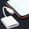 thumbnail image 1 of ToyKingdee SD Card Reader for iPhone iPad, Dual Connector (Lightening&USB-C) Micro SD Memory Card Reader, 2 in 1 SD and TF Card Adapter Portable Trail Camera Viewer, 1 of 6