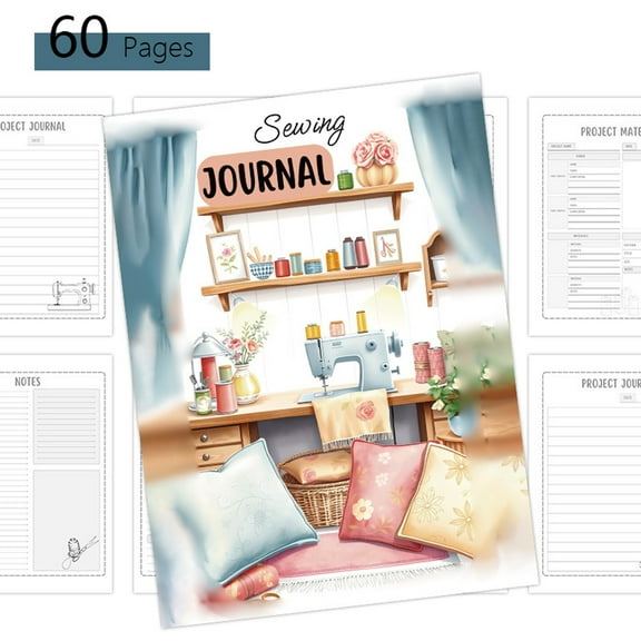 ToyKingdee Sewing Journal for Sewers - 60 Pages Sewing Project Notebook with Project Planner, Notes Section, Perfect for Sewing Enthusiasts & Professionals