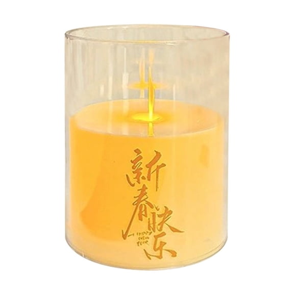 ToyKingdee Simulation Acrylic Electronic Candle Lamp, Flameless Battery-Powered Night Light for Bedside and Decor