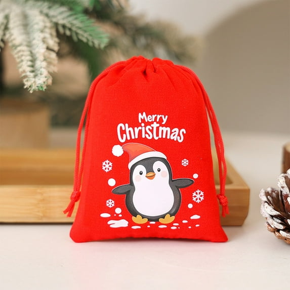 ToyKingdee Small Coth Christmas Gift Bags with Drawstring, Jewelry Bags Bulk, Mini Velvet Pouch for Wrapping Holiday Party Favors or Gifts for Friends