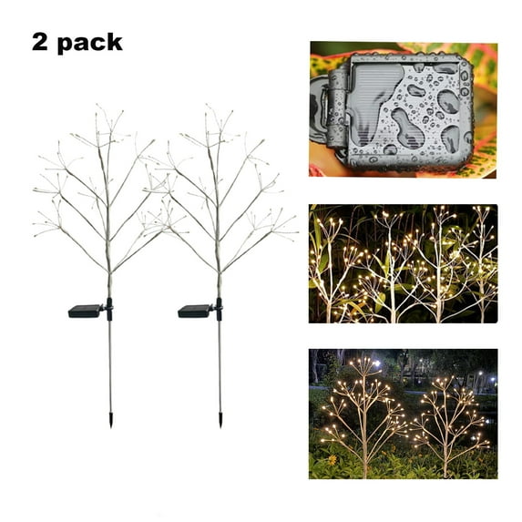 ToyKingdee Solar Outdoor Christmas Decorations, Fairy Light Brich Tree, Solar Christmas Decor for Outside, Yard, Garden, Pathway, Wterproof LED Warm White Lights