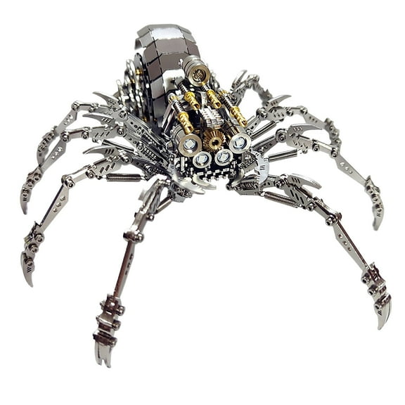 ToyKingdee Spider 3D Metal Puzzles for Adults with Light, DIY 3D Metal Model Kits to Build for Adults with Tool, Desktop Model Kits Building Toys for Teens