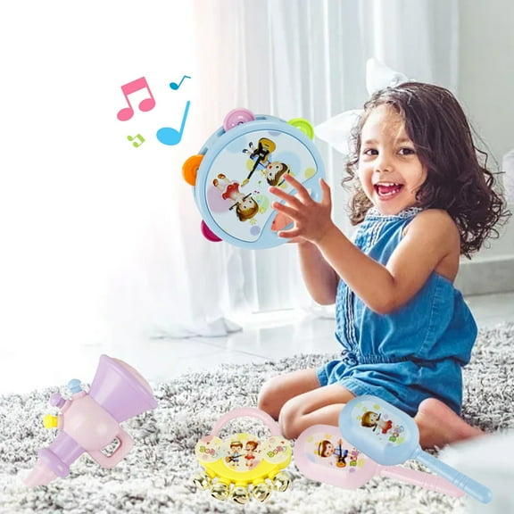 ToyKingdee Tambourine Mini Hand Bell Percussion Musical Instrument Small Tambourine