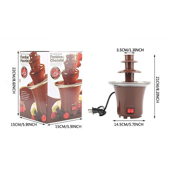 ToyKingdee Three-Tier Chocolate Fountain Machine, Home Party Dessert Station for Melting and Dipping
