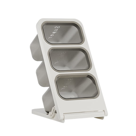 ToyKingdee Tilted 3-Tier Transparent Storage Box, Stylish Desktop Organizer for Stationery & Accessories