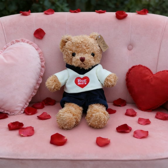 ToyKingdee Valentine's Day Bear Soft Valentine Stuffed Animals Cute Plush Bears Romantic Gift for Valentines Day Girlfriend Birthday Wedding Anniversary Decoration