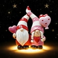 thumbnail image 1 of ToyKingdee Valentine's Day Figurines Resin Gnome Tabletop Decorations, Valentine Bow and Arrow Love Heart Sculpture Decoration Table Centerpiece, 1 of 7