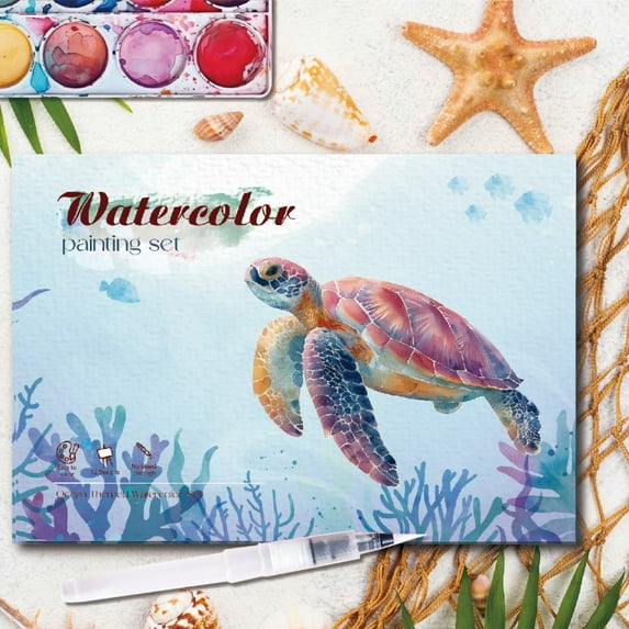 ToyKingdee Watercolor Paint Set Portable Water Color Paint Kit with Water Brush Pocket Field Sketch Art Supplies for Artists Beginner Painters Painting Birthday Christmas Gift