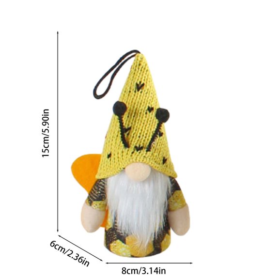 ToyKingdee Whimsical Bee Gnome Plush, Cute Spring and Summer Decor Figurine for Home and Seasonal Displays