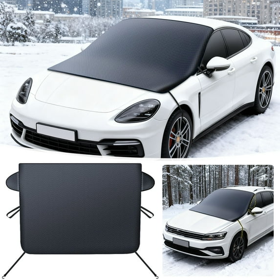ToyKingdee Windshield Cover for Ice and for Most Vehicle, Car, SUV, Windshield Frost Protector Cover, Waterproof Oxford Cloth Windshield Cover