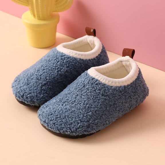 ToyKingdee Womens Mens House Slippers Rubber Sole Indoor Slipper Socks Lightweight Fleece Lined Slip-on Barefoot Slippers
