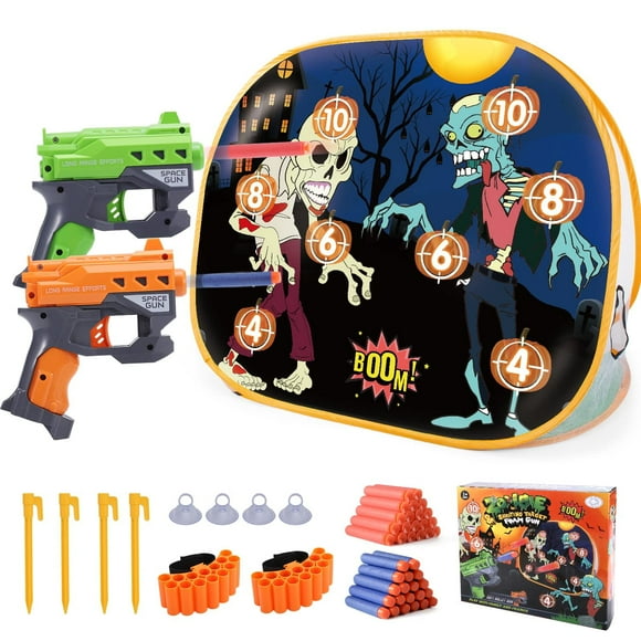 ToyM Kids Target Shooting Games, Nerf Digital Target Toys for Boys, with 2 Foam Dart Blasters 40 Foam Darts
