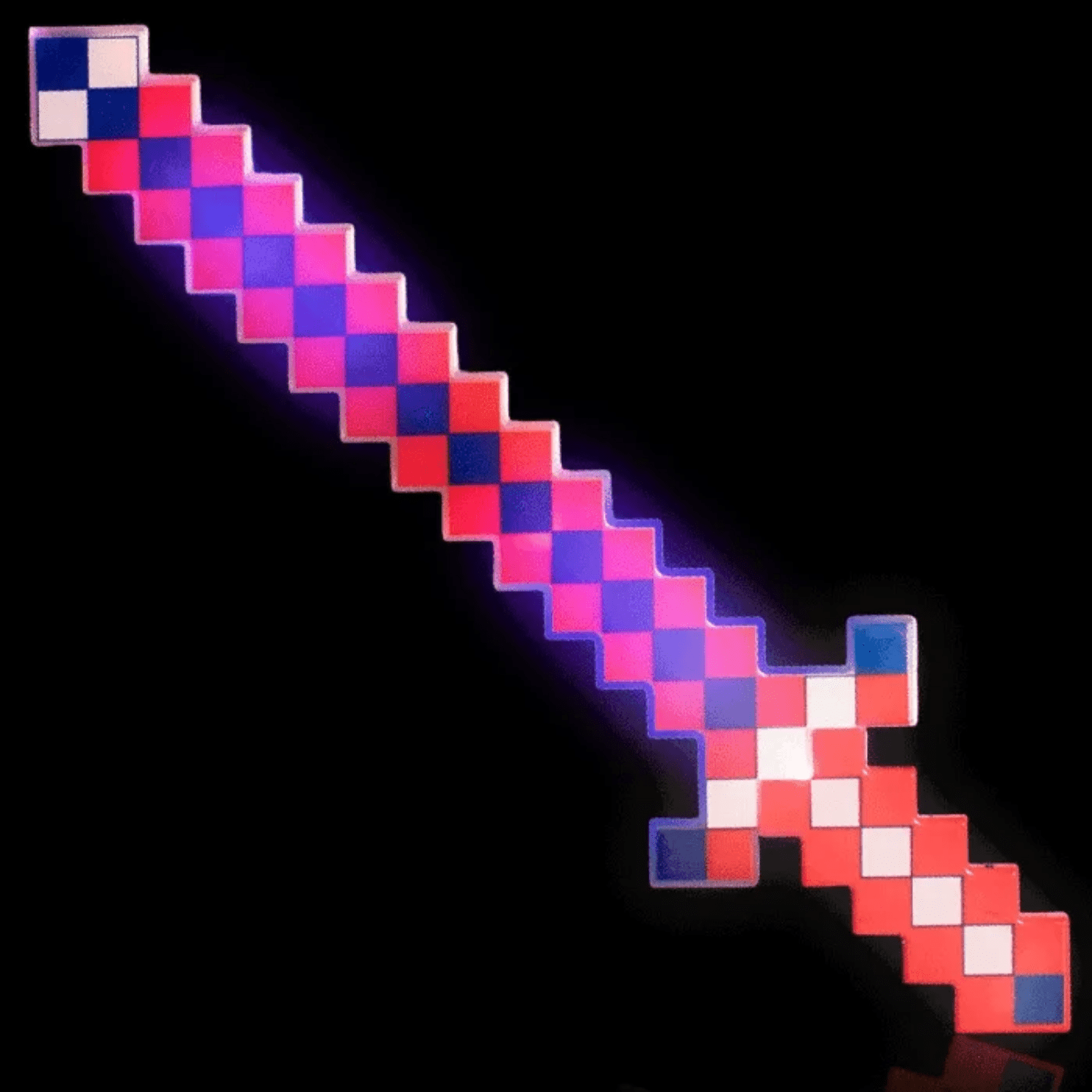 ToyPlaya Patriotic Red White Blue 24'' Light Up Pixel Sword LED Pixel ...