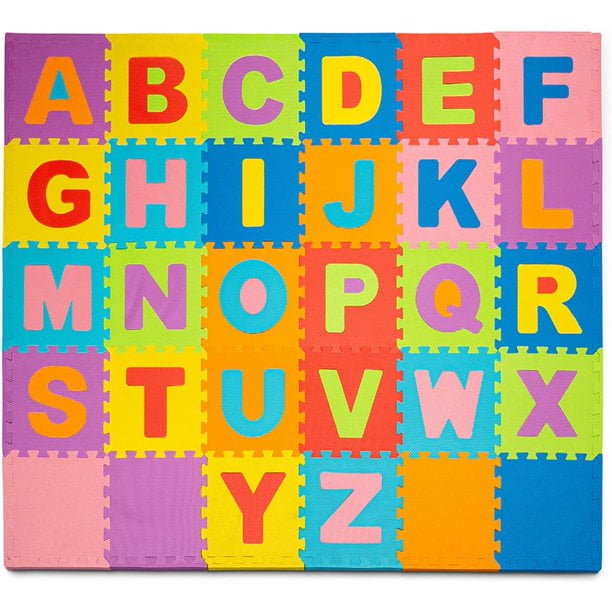 ToyVelt Foam Puzzle Floor Mat for Kids Interlocking Play Mat with