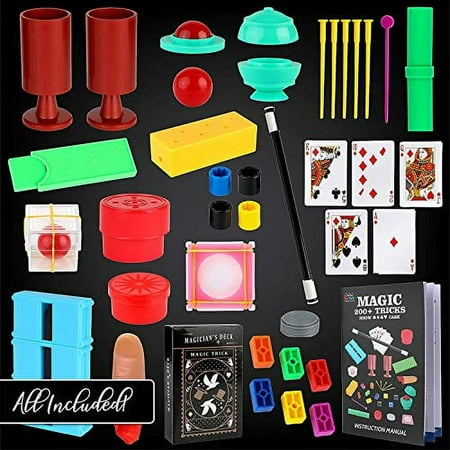 ToyVelt Magic Tricks Set for Kids, 200+ Tricks, Beginners Magic Kit, Ages 5-12, 3.04 lbs, Multicolor