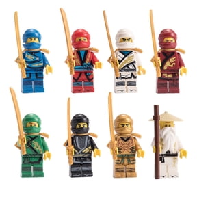 ToyVerse Ninja Building Toys, Ninja Mini Figures Building Blocks Set Ninja Action Figure 2 Inch 8PCS Style B, Toys for Kids Age3+