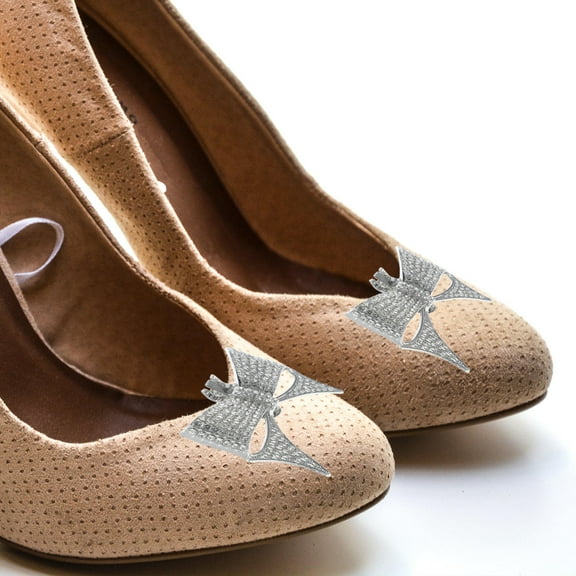 Toyandona Alloy Rhinestone Bowknot Shoe Ornament for Fashionable Decor 1Pair
