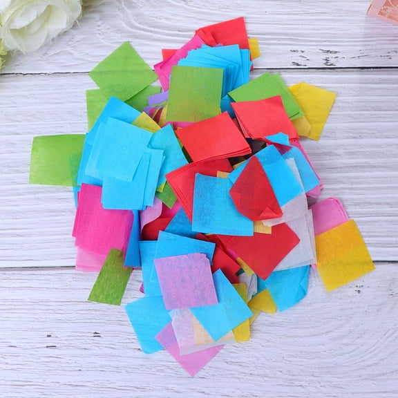 Toyandona 1 Set Engagement Party Decorations Square Hand Tossed Paper Party Decor Assorted Color