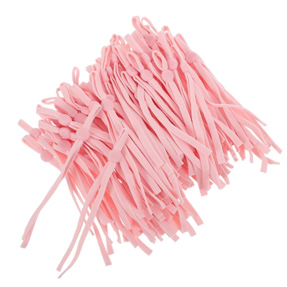 Toyandona 100Pcs Pink Puppy Marking Collars Adjustable Identification Loops for Litter