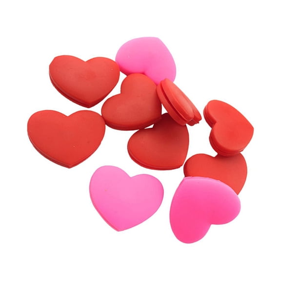 Toyandona 10Pcs Silicone Tennis String Dampeners Heart Shape Assorted Colors for Enhanced Performance