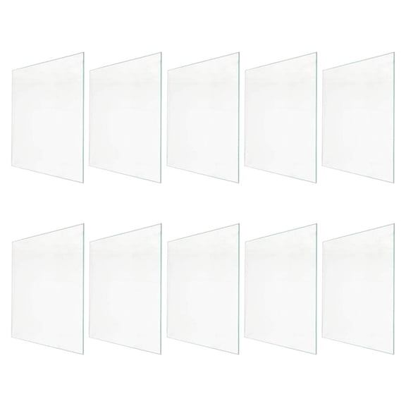 Toyandona 10Pcs Clear Crafting Acrylic Sheet Panels Glass Alternative Sturdy Lightweight Material