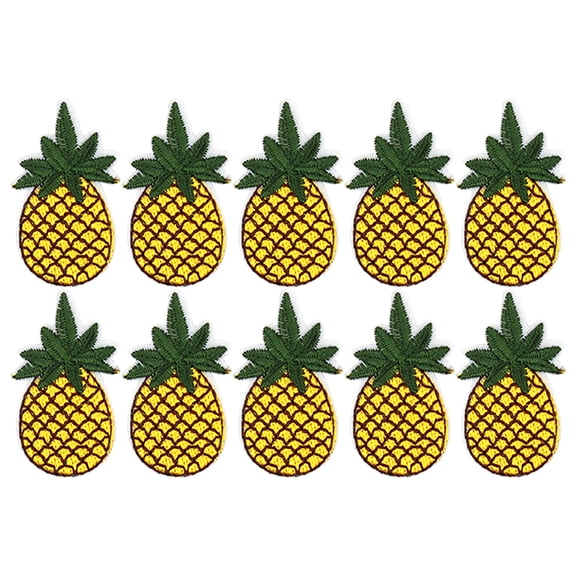 Toyandona 10Pcs Yellow Embroidered Patch Stickers for Clothes Hats and Bags DIY Sewing Appliques