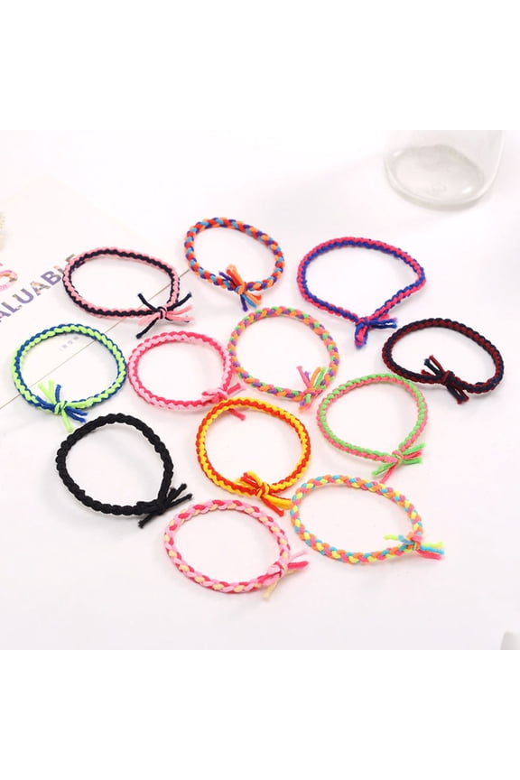 12Pcs Hair Bands for Ponytail Elastic Hair Accessories for Runners and Cyclists Multi