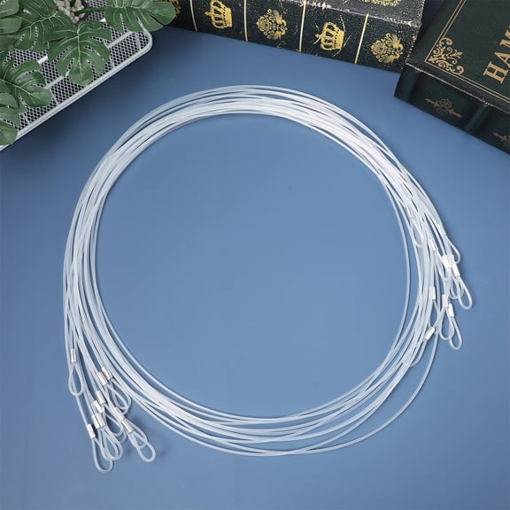 Toyandona 12Pcs Picture Frame Wire Heavy Duty Plated Silver Clear String Cord with Easy Setup