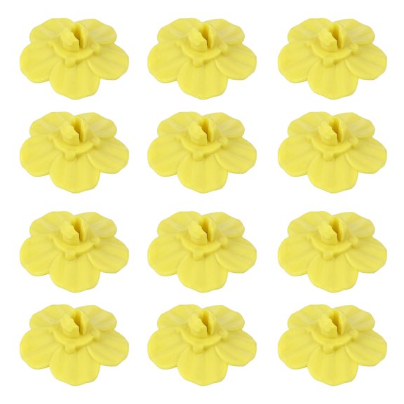 Supvox 12Pcs Hummingbird Feeder Yellow Plastic Outdoor Bird Enthusiasts Supplies