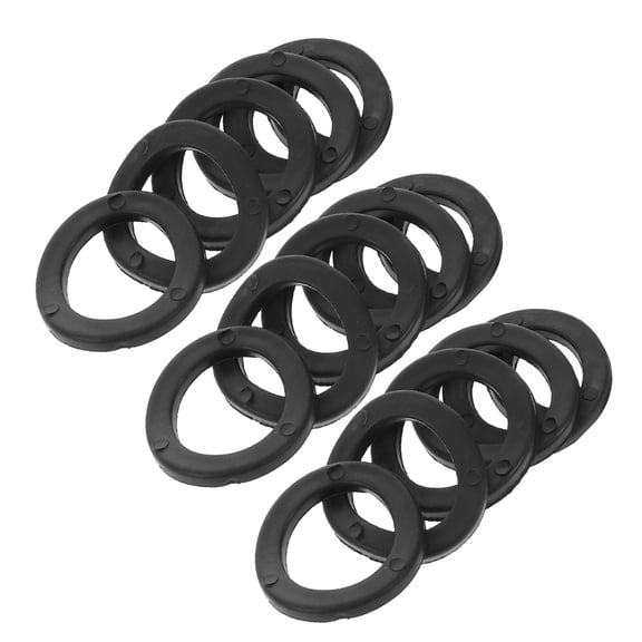Toyandona 15Pcs Black Plastic Weight Plate Washers Dumbbell Stabilizer Rings for Home Gym and Barbell Rods