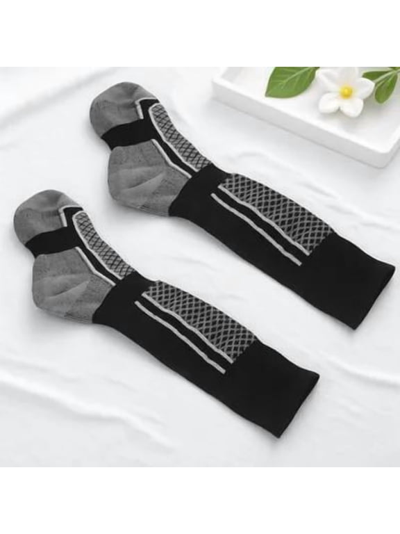 Equestrian Socks Grey Thick Towel Bottom Sweat Absorbing 1Pair
