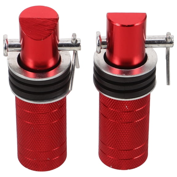 Toyandona 1Pair Red Motorcycle Rearsets Foot Pegs with Knurled Surface for Secure Motorbike Footing