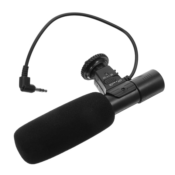 Toyandona 1Pc Microphone for Audio Recording Compatible with Camera Camcorder Phone and Tablet Black