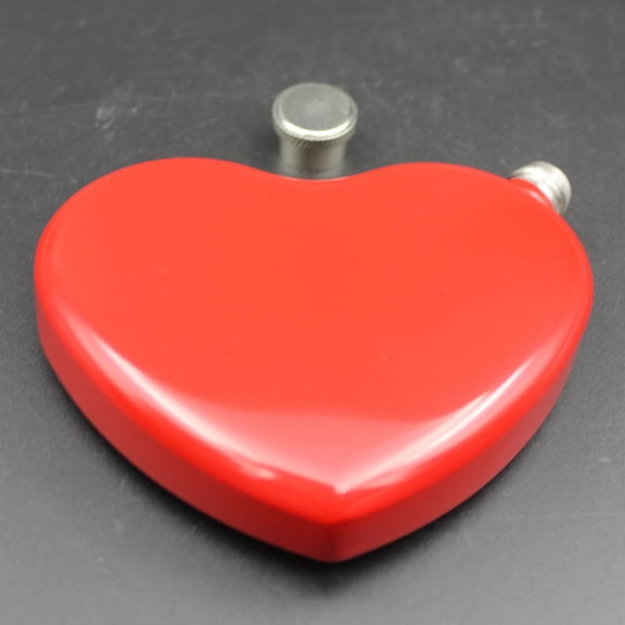 Toyandona 1Pc Outdoor Portable Red Heart Stainless Steel Hip Flask Leak Proof Design