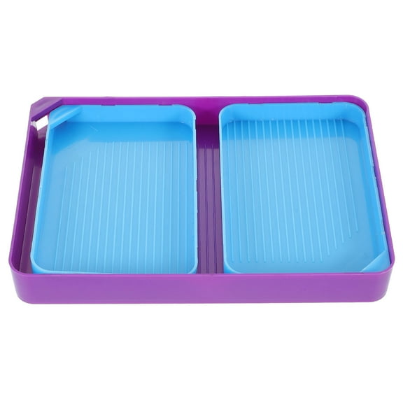 Toyandona 1Set Blue Rhinestone Tray for Jewelry Making Bead Sorting and Craft Organization