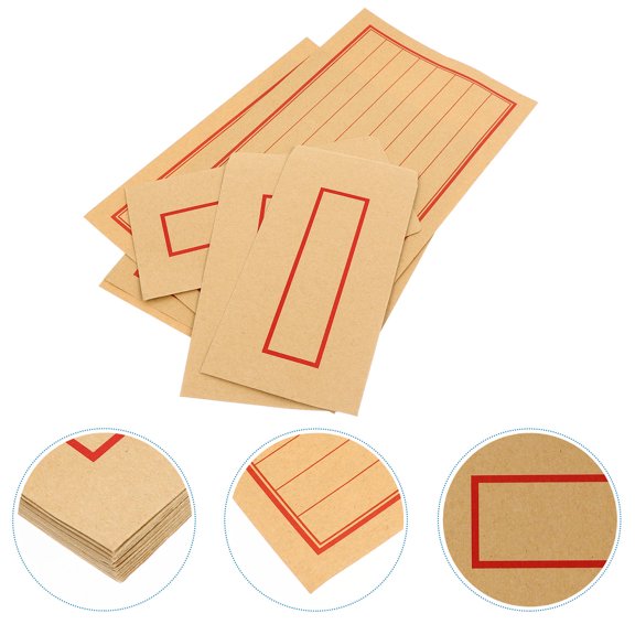 Toyandona 50 Envelopes Retro Kraft Paper Envelopes Khaki for Teachers