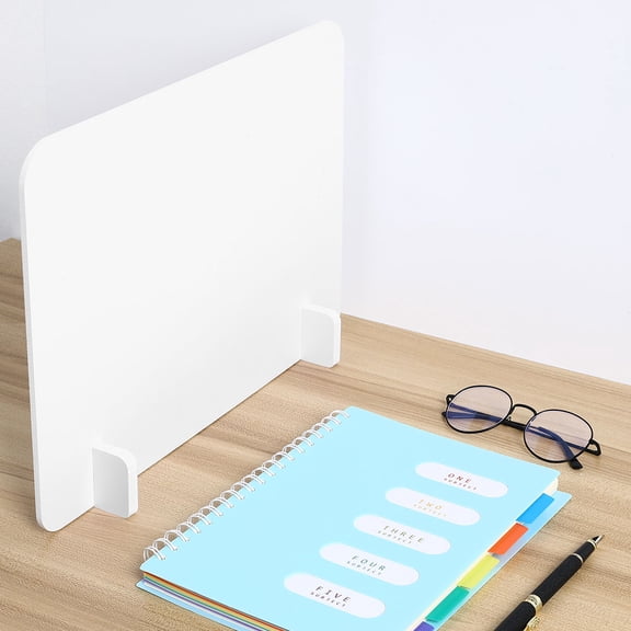 Toyandona 1Set White PVC Desk Partition Panel for Student Exams Office Tasks and Dining