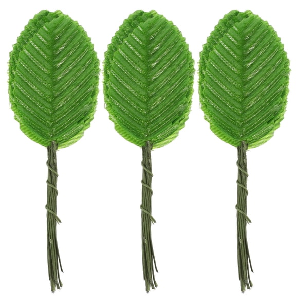 Toyandona 200 Pieces Green Artificial Faux Leaves for Tabletop Decoration, Home Accessories and Craft Projects