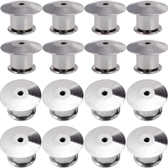 Toyandona 22Pcs Professional Plated Silver Metal Locking Pin Keepers Convenient Replacement for Jewelry