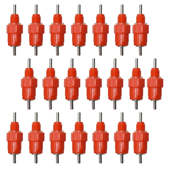 Toyandona 22Pcs Red Automatic Broiler Drinker with Safe Environmental High Density Material