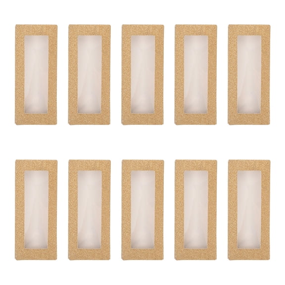 Toyandona 24Pcs Golden False Eyelash Case with Window Lash Storage Box for Organized Beauty Storage
