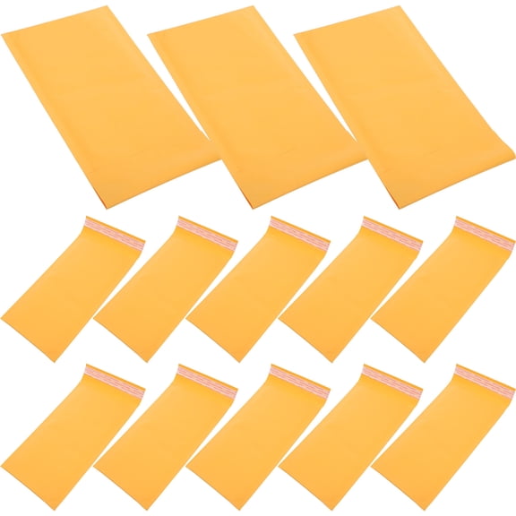 Toyandona 25Pcs Padded Yellow Craft Paper Envelopes with Self Adhesive Seal for Secure Shipping