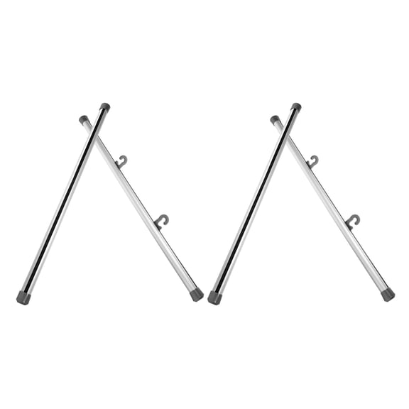 Toyandona 2Pairs Aluminum Alloy Poster Frame Hanging Scroll for Home Plated Silver Wall Display