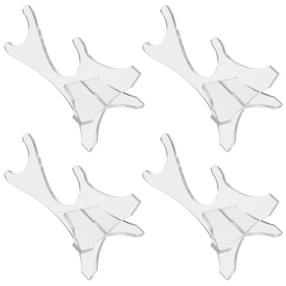 Toyandona Clear Acrylic Wand Display Stand Sturdy Desktop Organizer for Collectibles 2Pairs