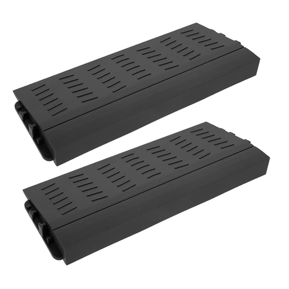Toyandona 2Pcs Black Plastic Robot Vacuum Ramp Mat Slipresistant Threshold Strip for Indoor Doorways