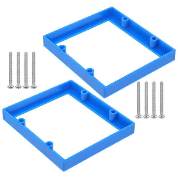 Toyandona 2Pcs Blue Electrical Outlet Box Extender Double Gang Plastic Socket Extender for Office