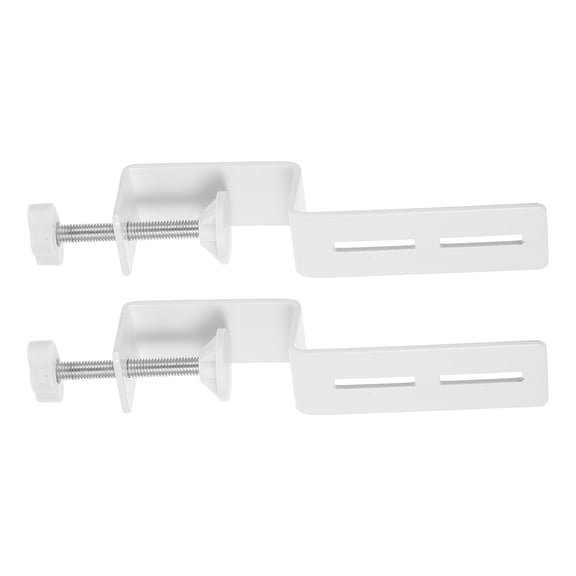Toyandona 2Pcs Carbon Steel White Desk C Clamp Mounting Bracket Easy Install Durable Heavy Duty