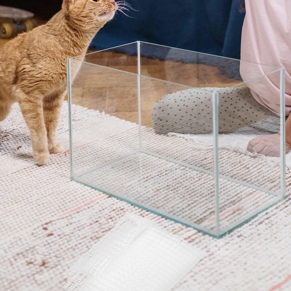 Toyandona 2Pcs Clear Plastic Mesh Aquarium Lid Netting for Fish Tank Anti Jump Escape Protection